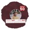 Dark Red Suede Mat Board for 5x5 Inch Frames - Circle Opening for 3x3 Photos